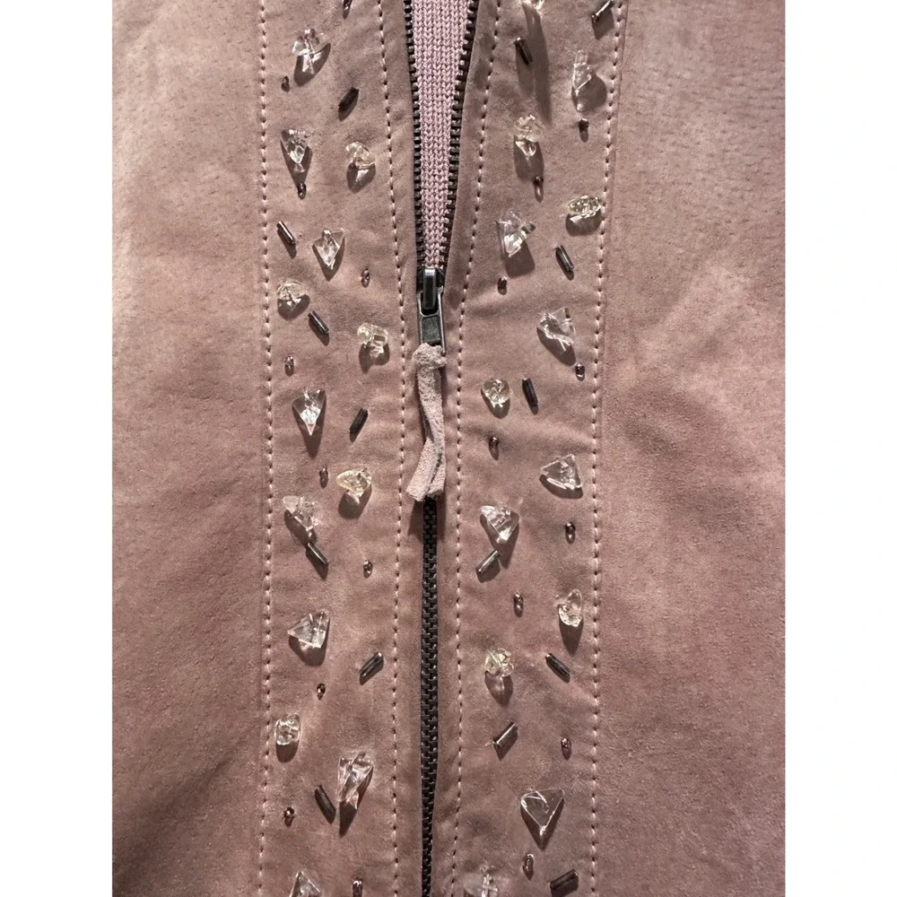 JH Collectibles‎ Petite Suede Studded Vest Taupe Boho Western Y2K Large